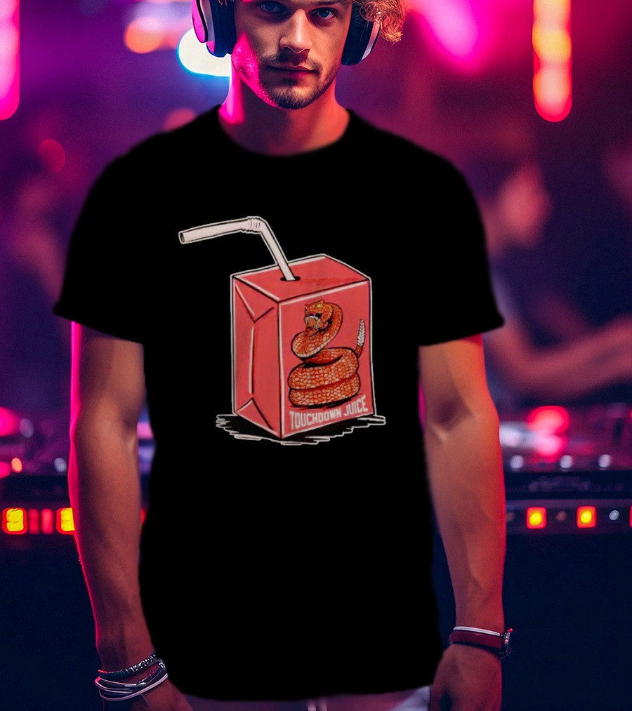 Touchdown Juice Snake Box With Red Juice Carton And Straw T-Shirt
