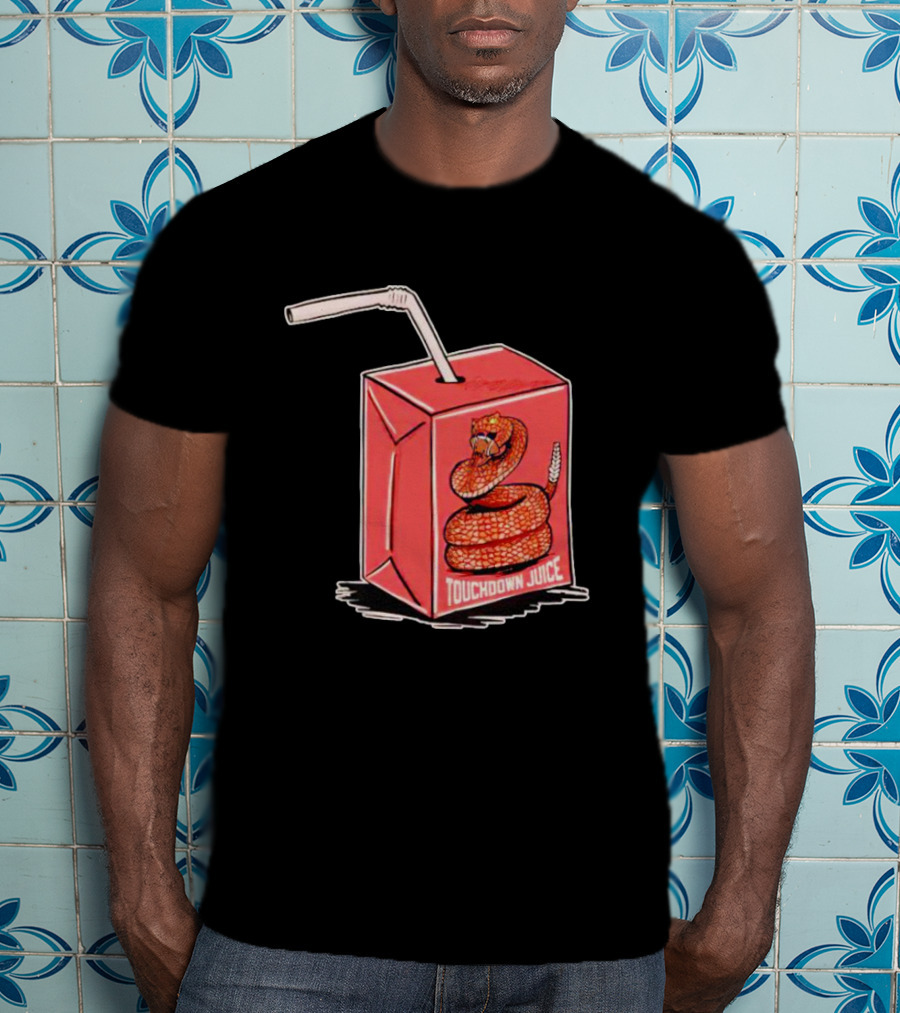 Touchdown Juice Snake Box With Red Juice Carton And Straw T-Shirt