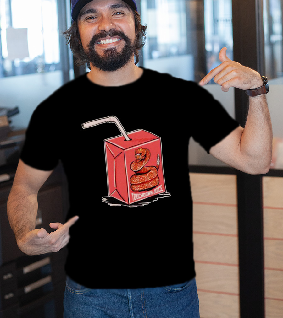 Touchdown Juice Snake Box With Red Juice Carton And Straw T-Shirt