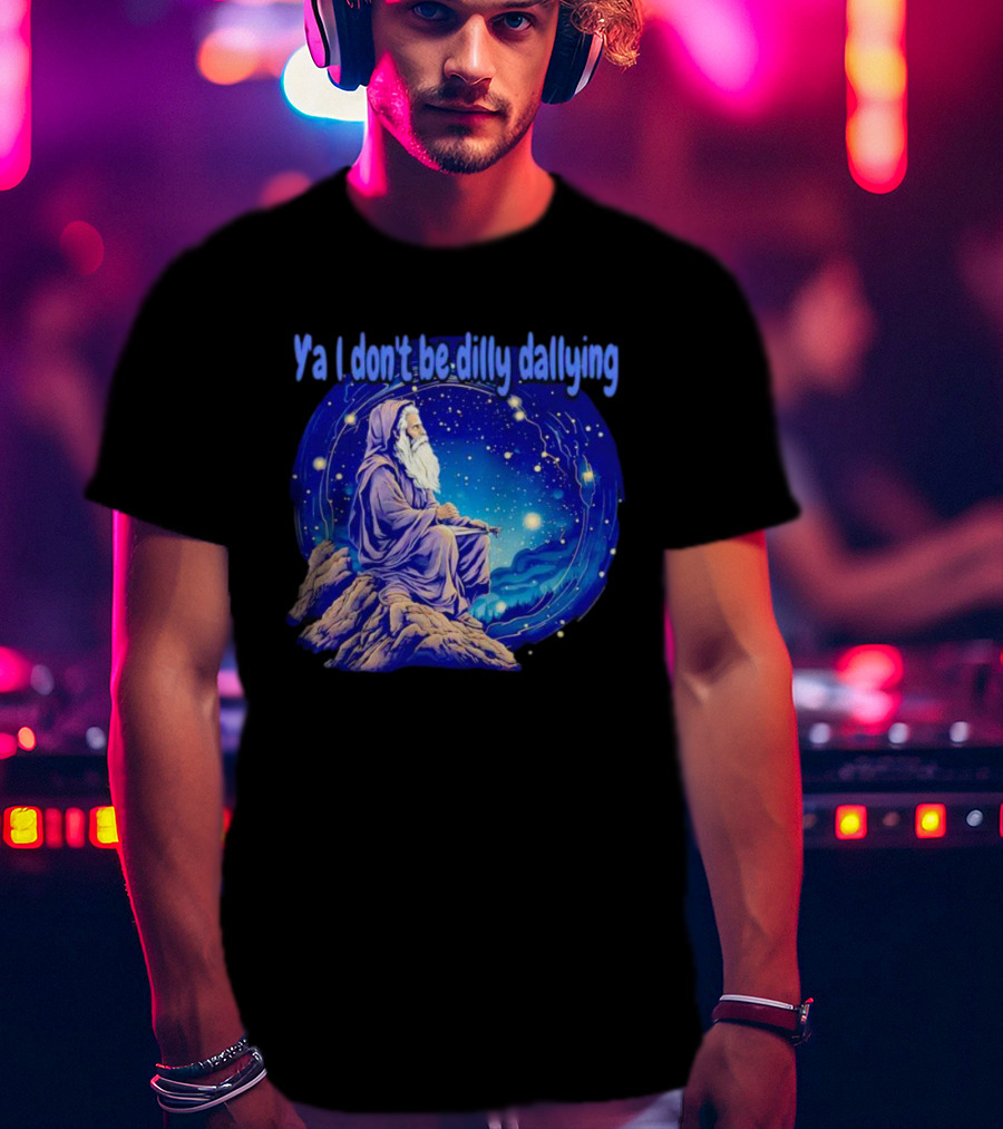 Wizard Ya I Don't Be Dilly Dallying Celestial Scene T-Shirt