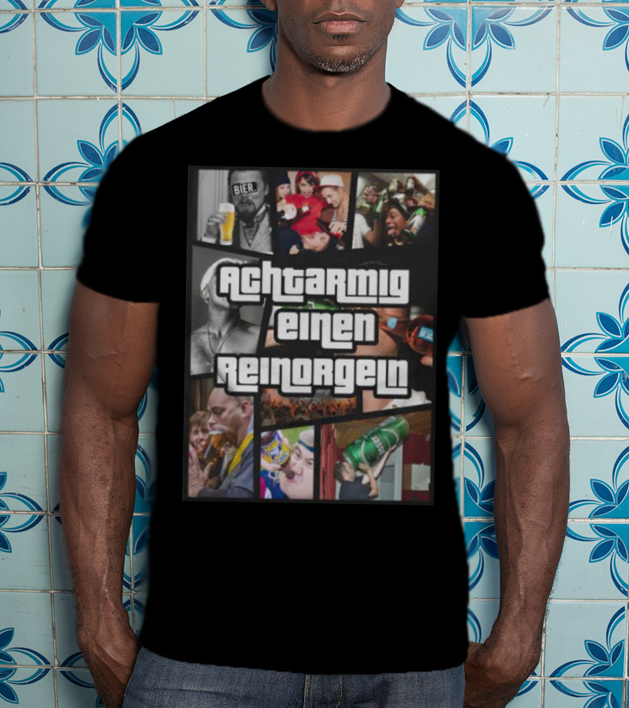 Achtarmig Einen Reinorgeln Bier Party Collage T-Shirt