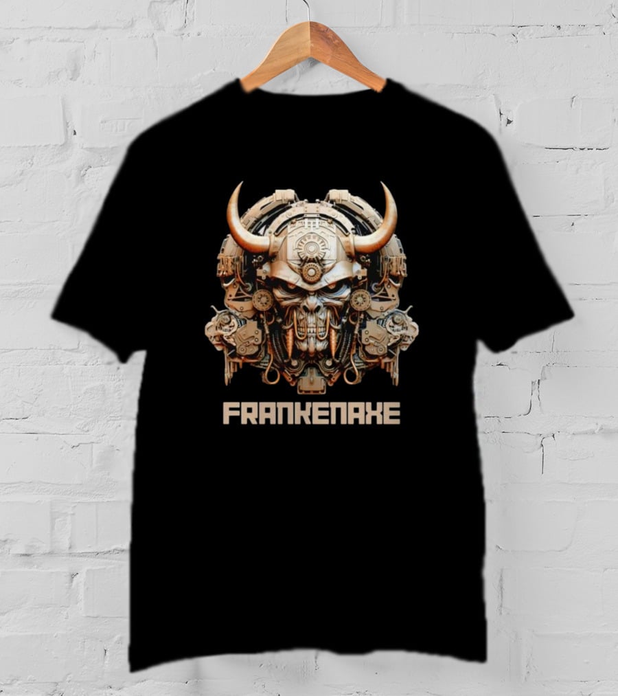 FRANKENAXE Skull Metal Machinery T-Shirt