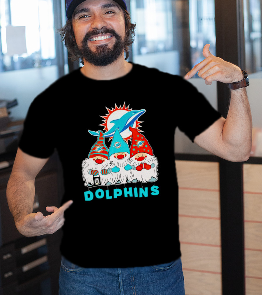 Miami Dolphins Gnomes Football Team Fan T-Shirt
