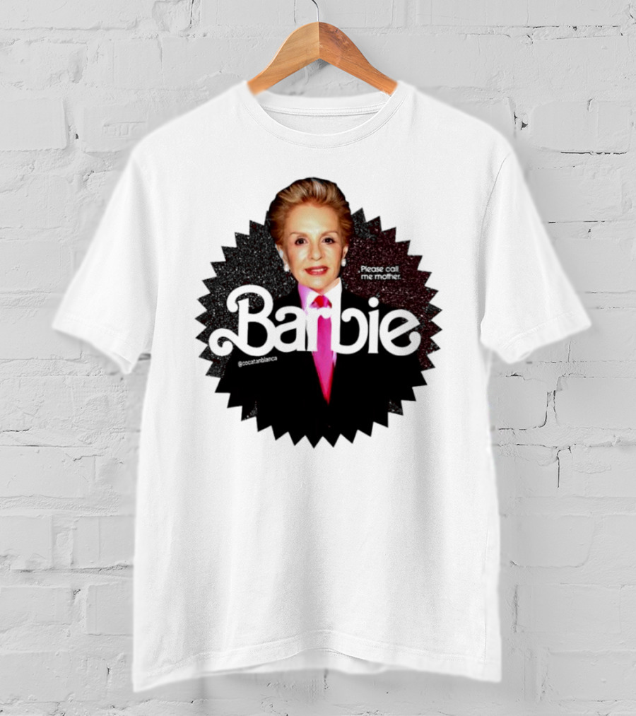 Please Call Me Mother Barbie Black Starburst T-Shirt