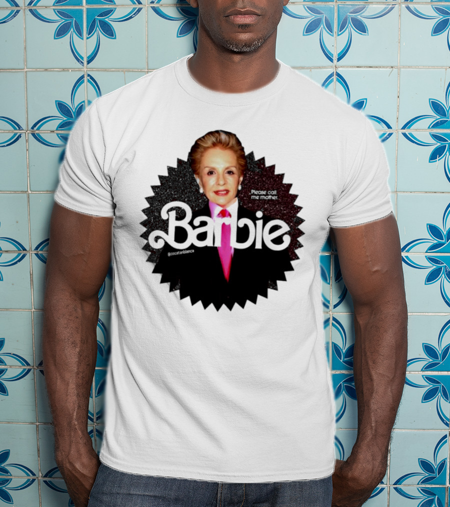 Please Call Me Mother Barbie Black Starburst T-Shirt