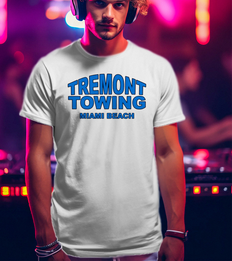 Tremont Towing Miami Beach Blue T-Shirt