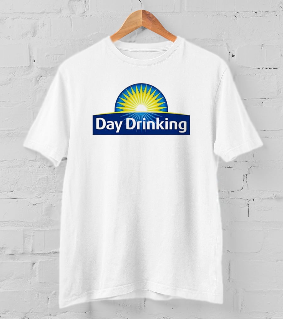 Day Drinking Blue And Yellow Sunburst T-Shirt