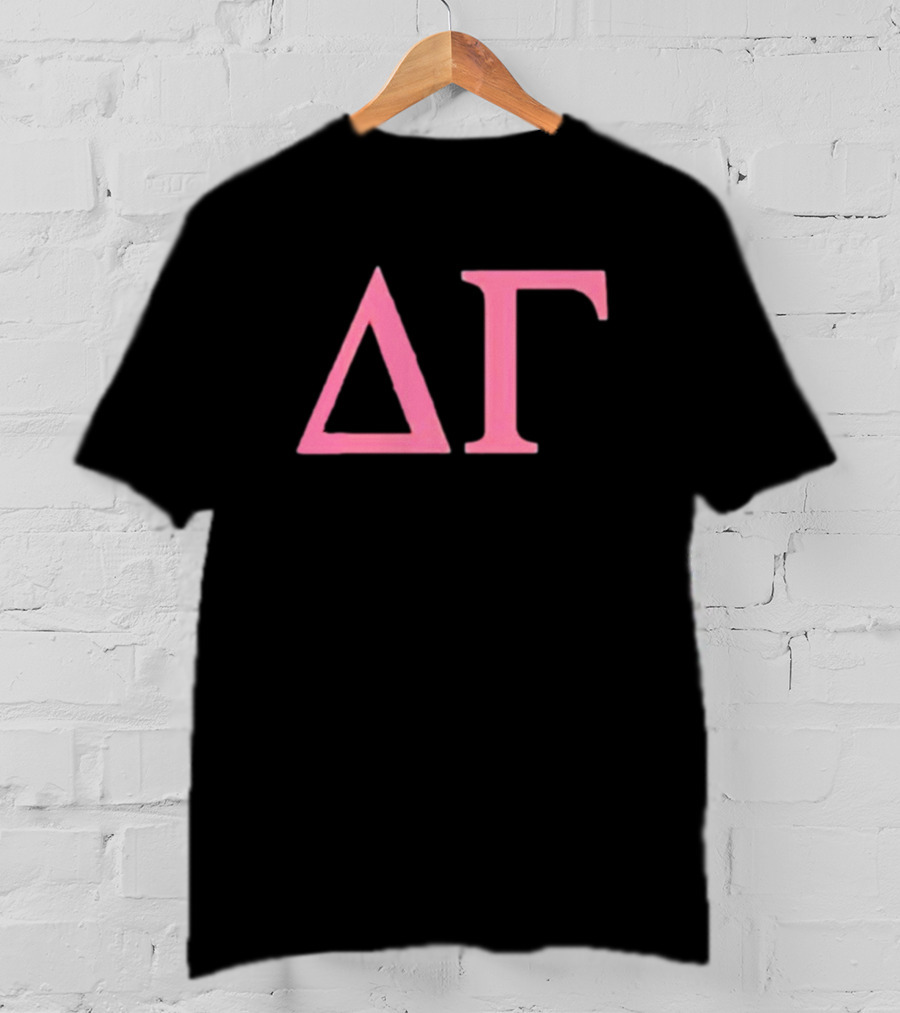 Delta Gamma World Famous ΔΓ Pink Lettering T-Shirt