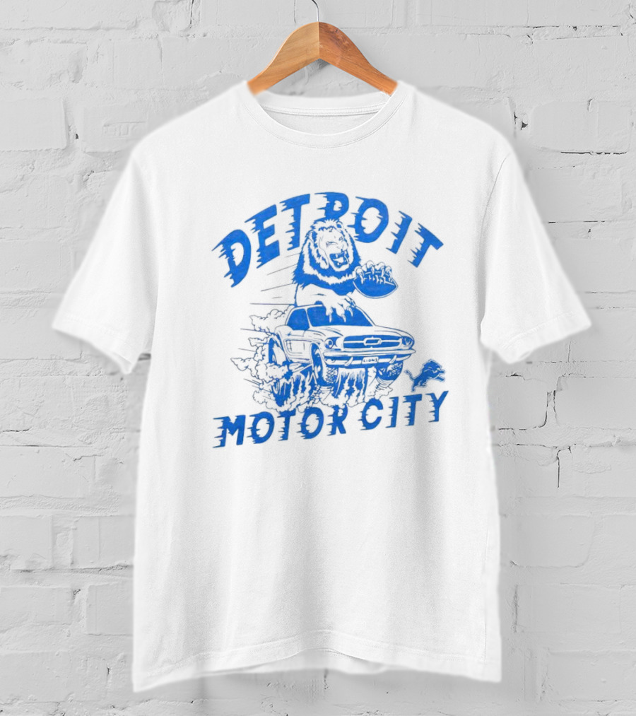 Detroit Lions Motor City Car T-Shirt