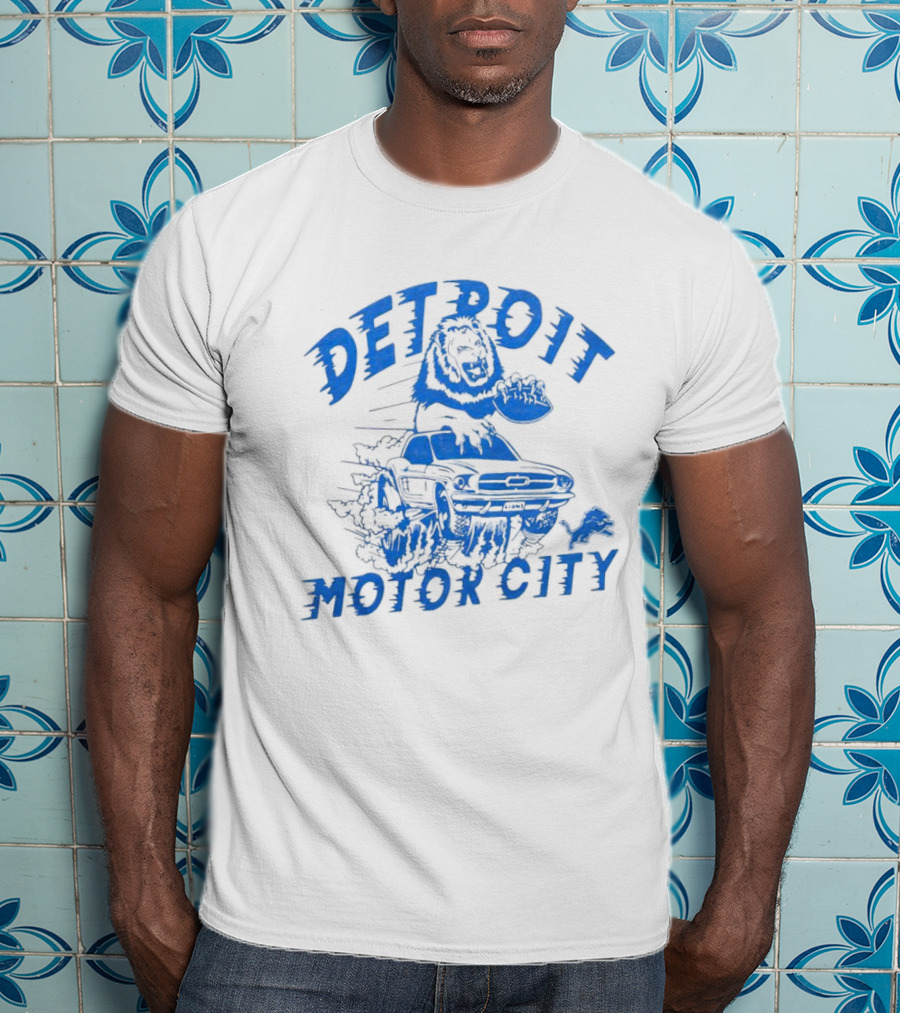 Detroit Lions Motor City Car T-Shirt