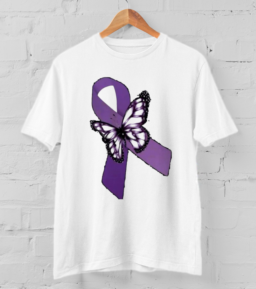 International Overdose Awareness Day Purple Butterfly T-Shirt