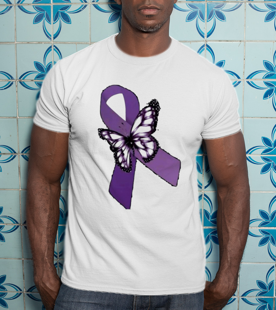 International Overdose Awareness Day Purple Butterfly T-Shirt