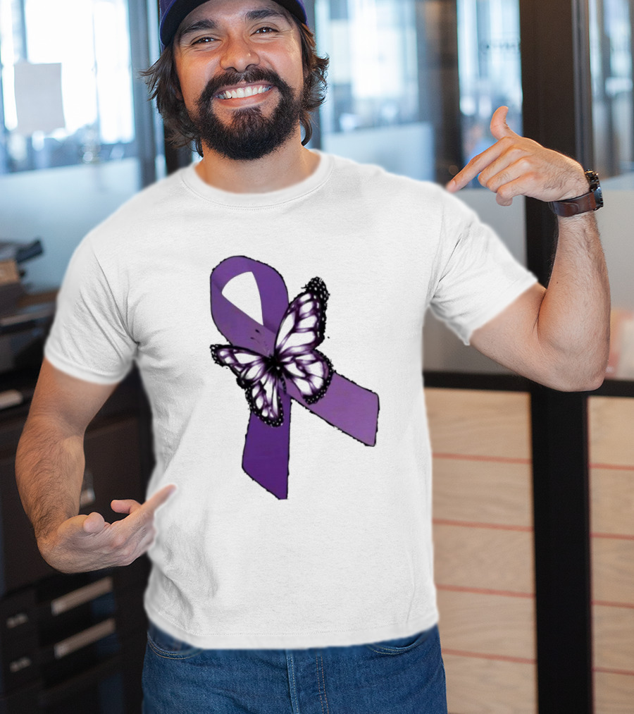 International Overdose Awareness Day Purple Butterfly T-Shirt
