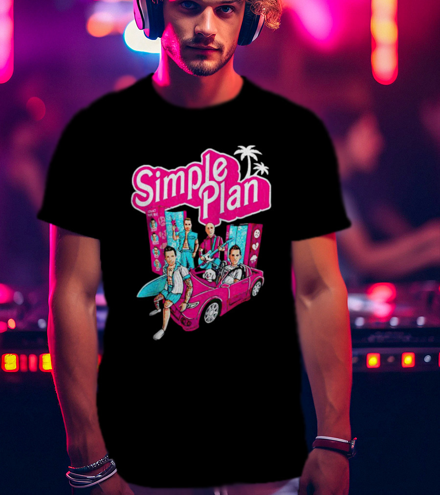 Simple Plan Barbie Dolls And Car Ocean Drive T-Shirt