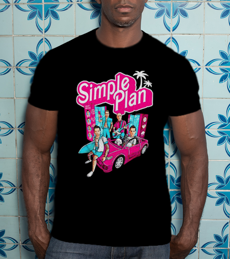 Simple Plan Barbie Dolls And Car Ocean Drive T-Shirt