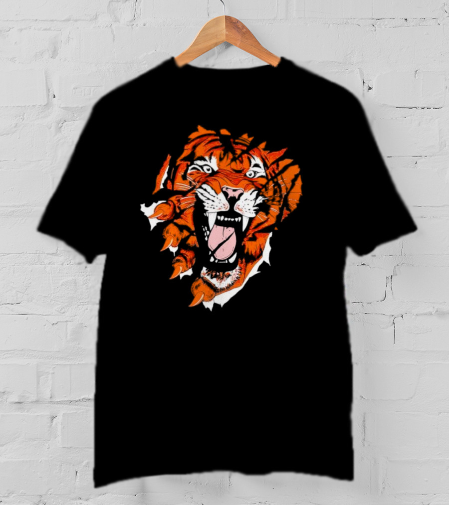 Cincinnati Bengals Roaring Tiger Face T-Shirt