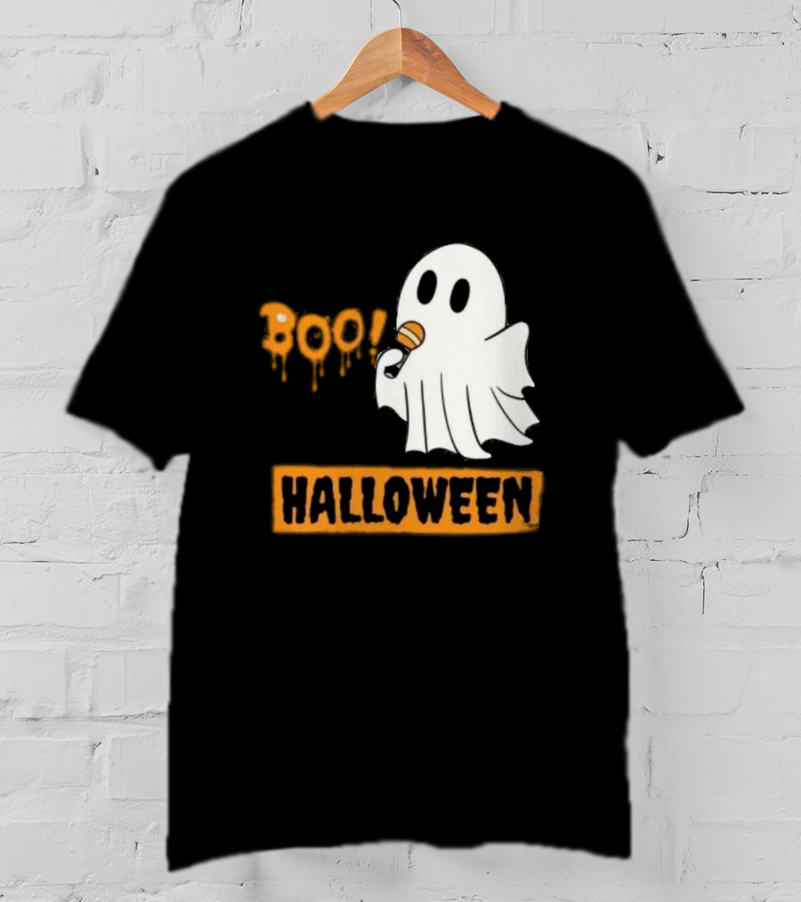 Happy Halloween Boo Cute Singing Ghost Halloween T-Shirt