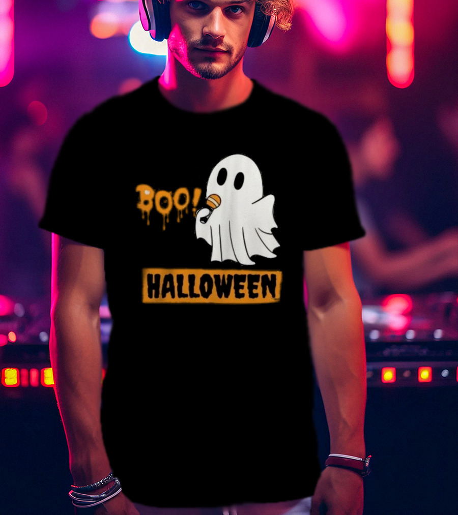 Happy Halloween Boo Cute Singing Ghost Halloween T-Shirt