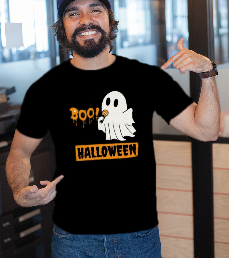 Happy Halloween Boo Cute Singing Ghost Halloween T-Shirt