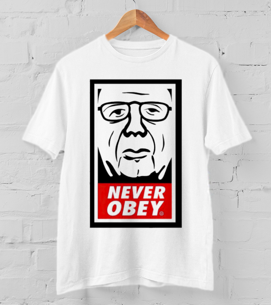 Never Obey Large Graphic Face T-Shirt