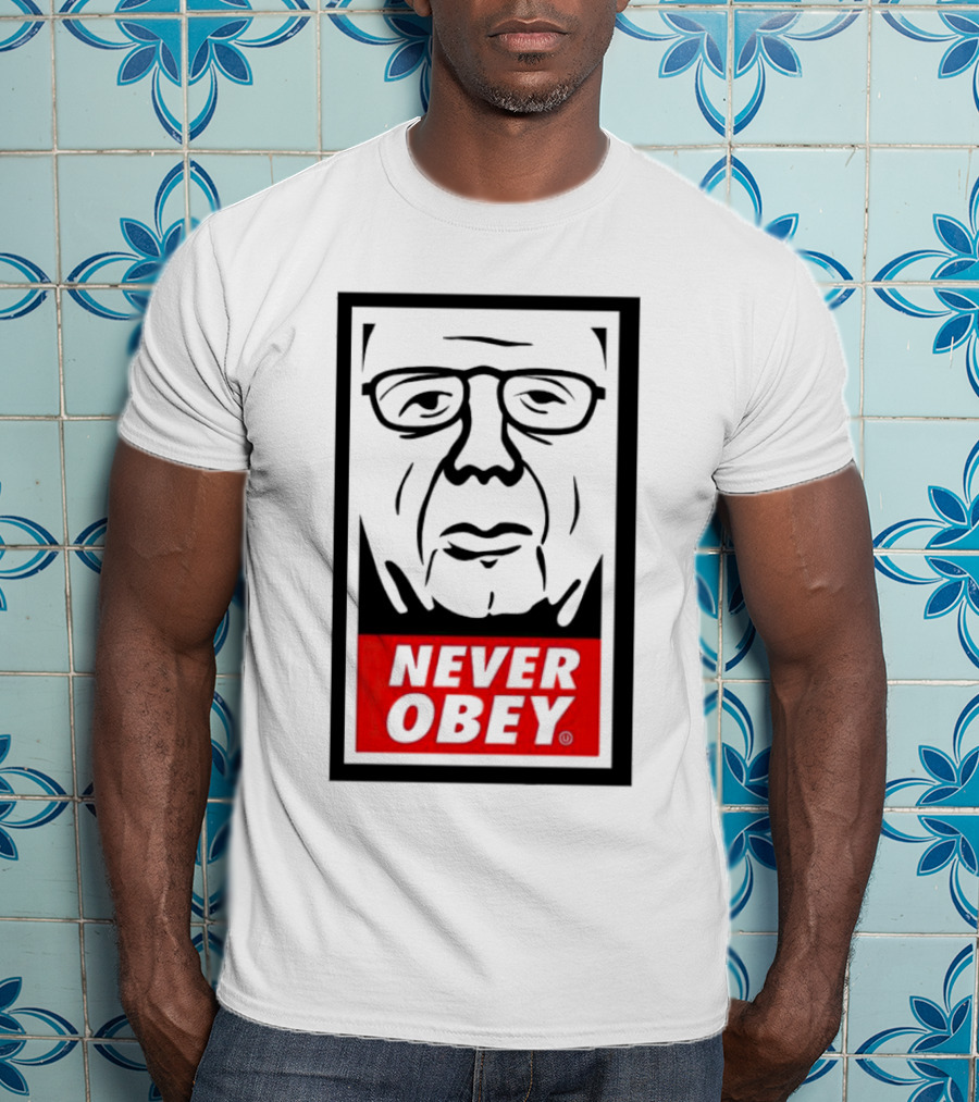 Never Obey Large Graphic Face T-Shirt