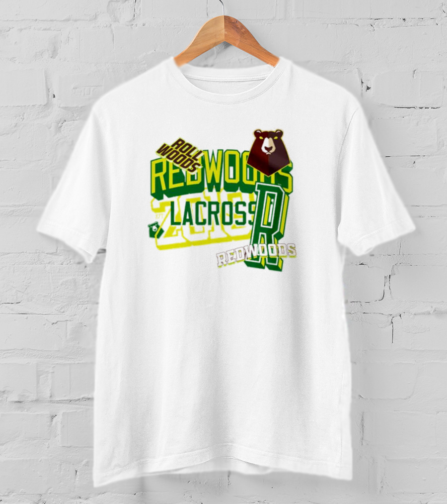 Roll Woods Redwoods Lacrosse Bear T-Shirt