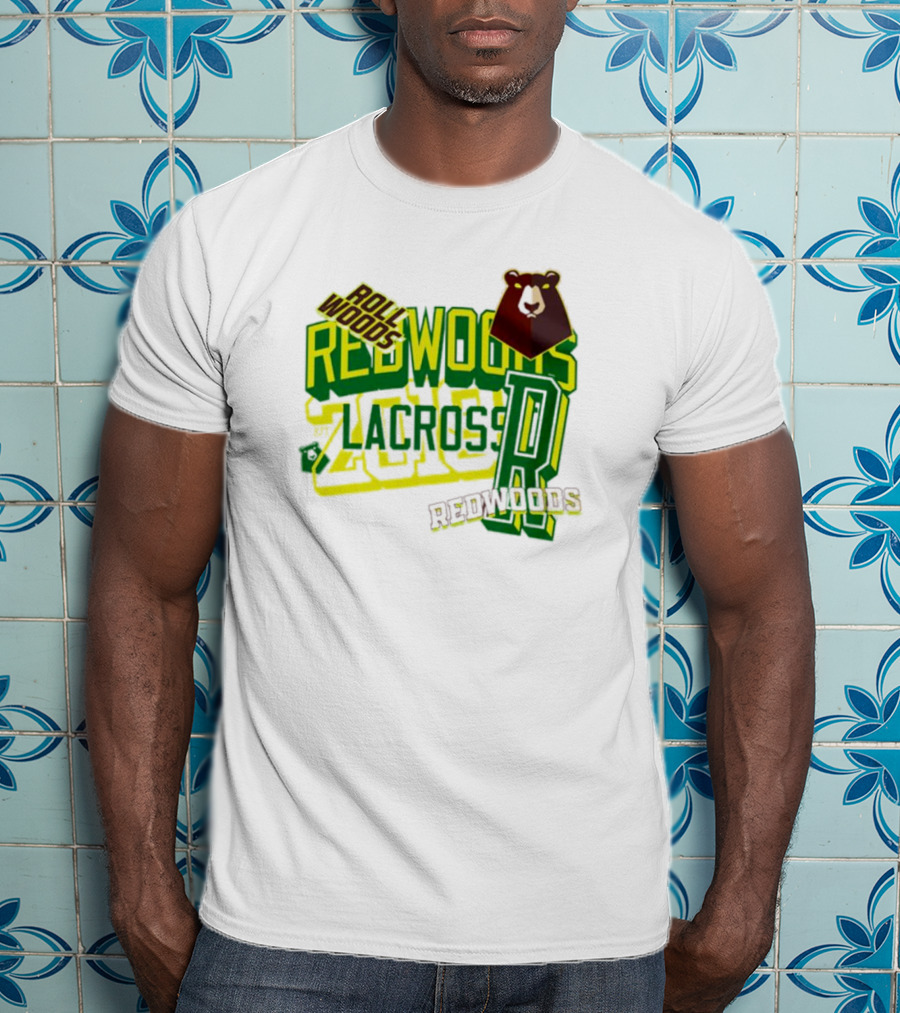Roll Woods Redwoods Lacrosse Bear T-Shirt