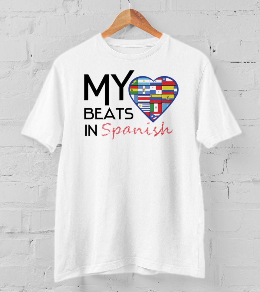 My Heart Beats In Spanish Flags T-Shirt