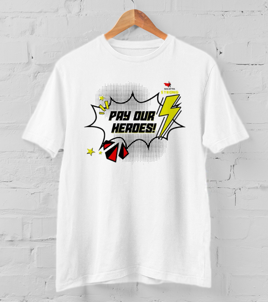 Pay Our Heroes Florida Strong Lightning Bolt Comic T-Shirt