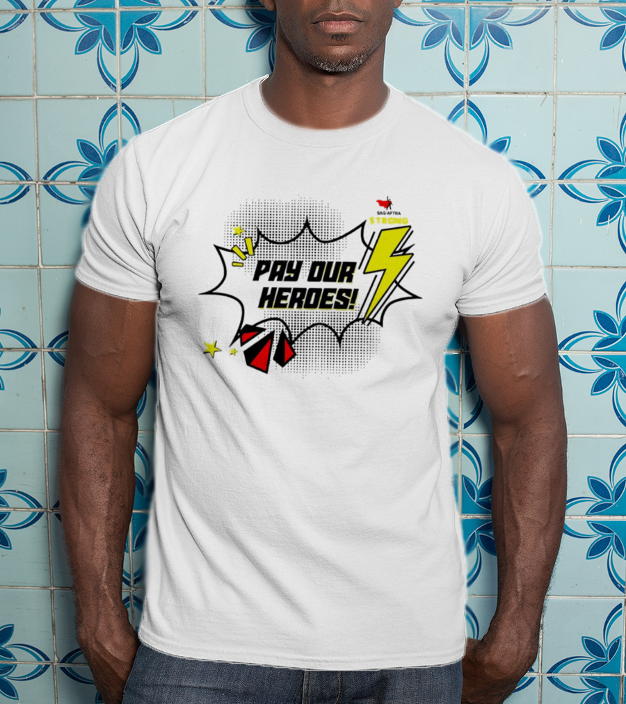 Pay Our Heroes Florida Strong Lightning Bolt Comic T-Shirt
