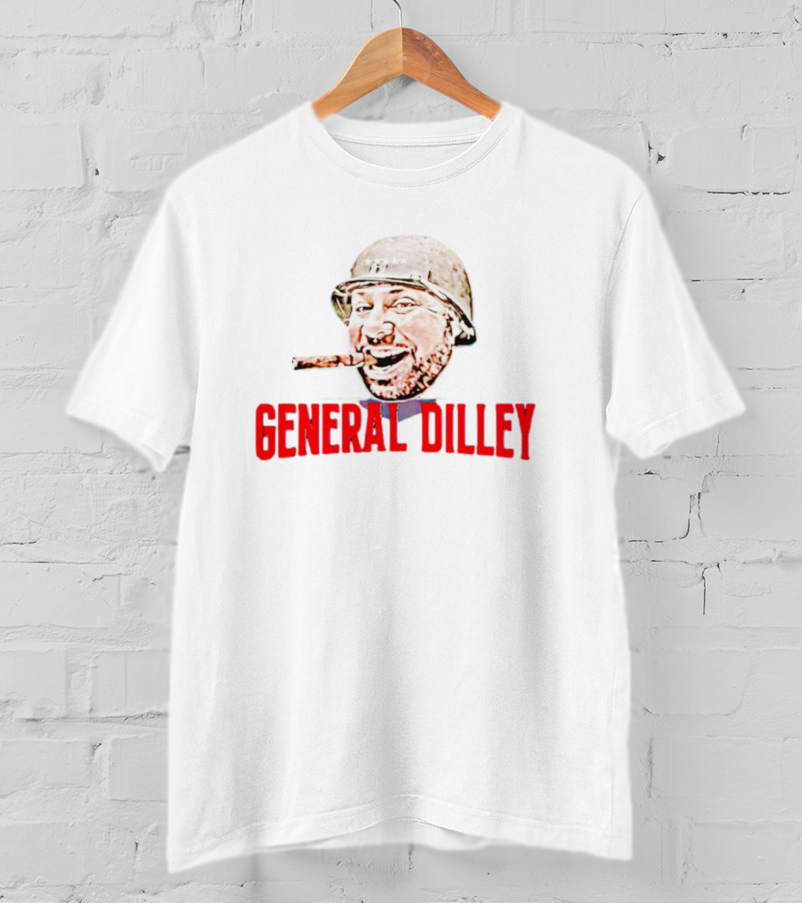 General Dilley The Dilley Show Iconic Helmeted Figure With Cigar T-Shirt