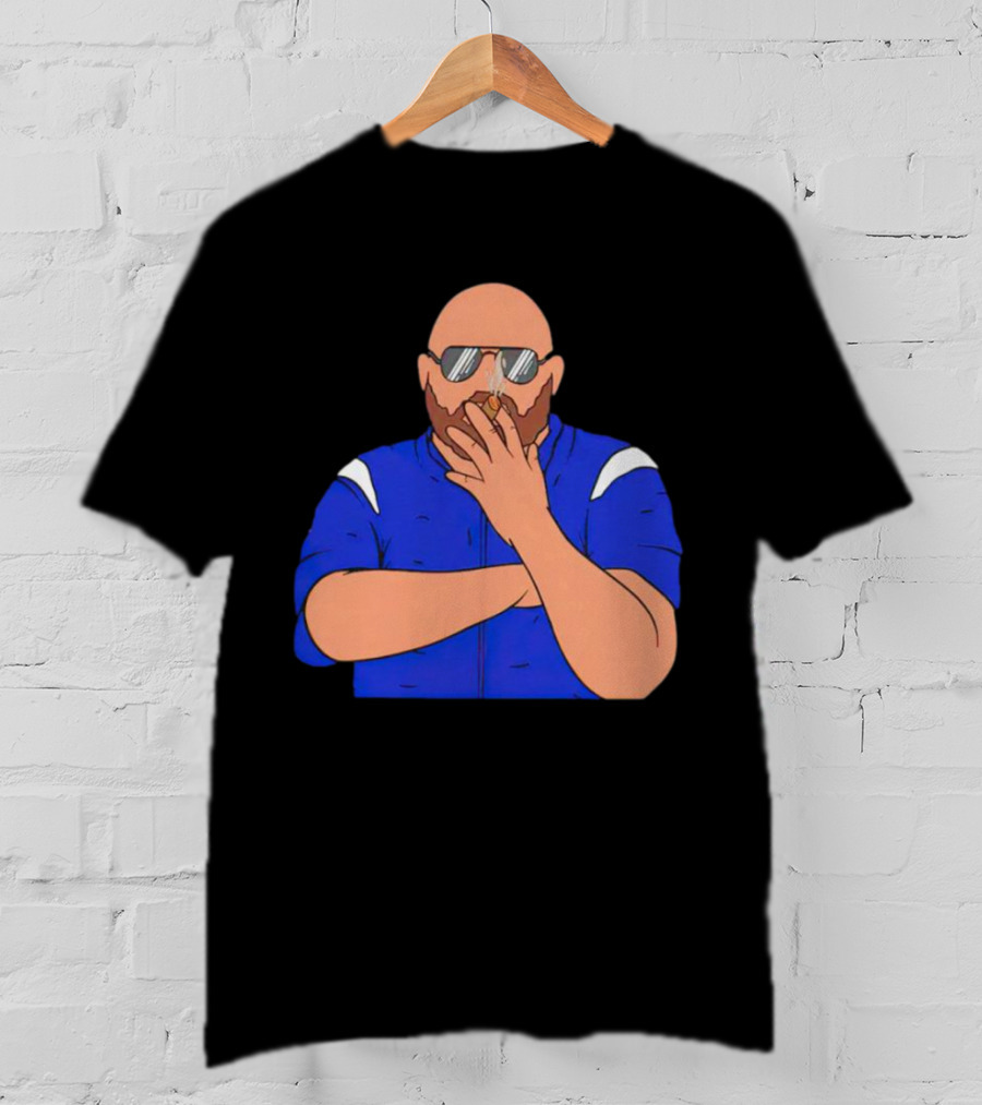 Brian Daboll Smoking Cigar In Blue Jacket Iconic T-Shirt