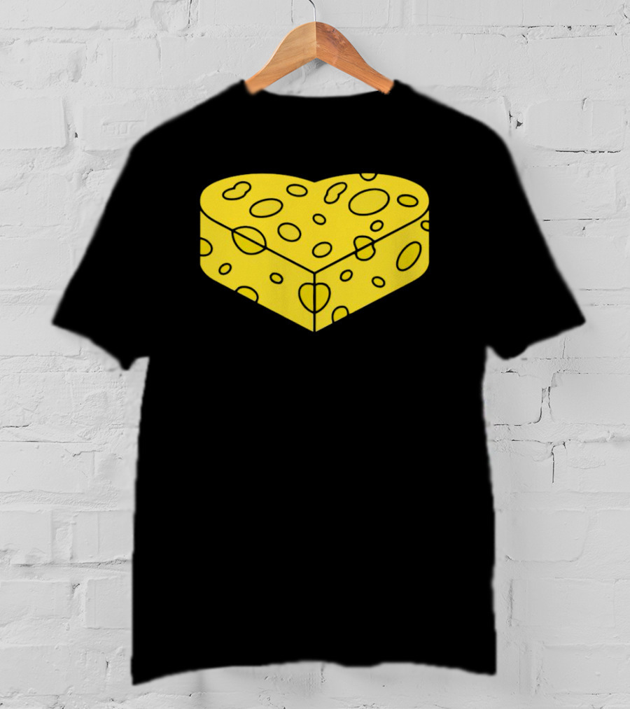 Cheesehead Love Heart-Shaped Cheese Block T-Shirt