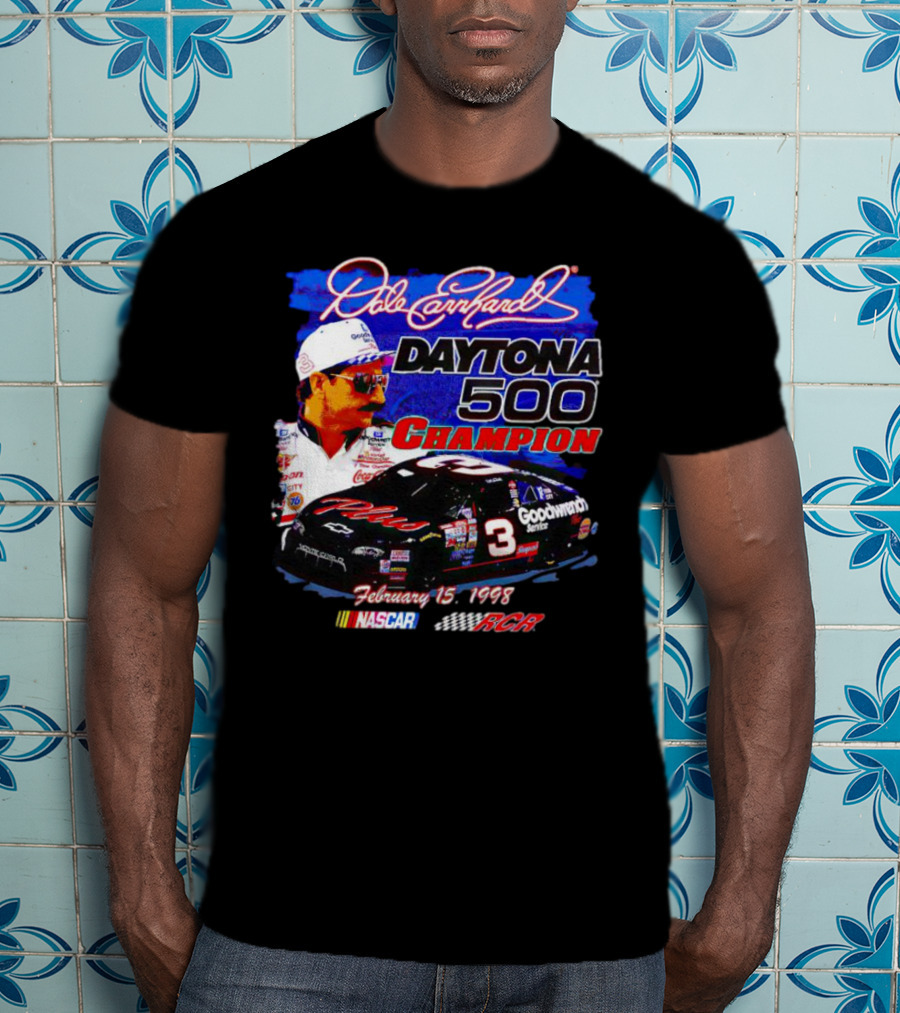 Dale Earnhardt Daytona 500 Champion February 15 1998 NASCAR RCR T-Shirt