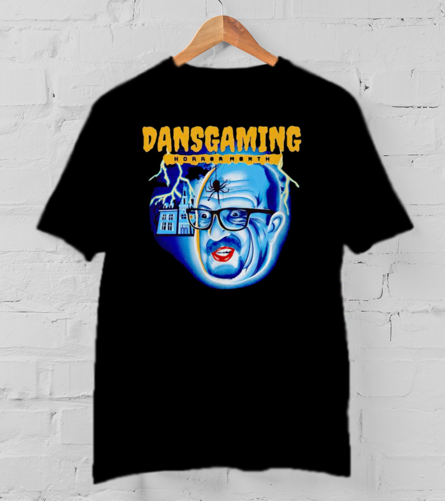 Dansgaming Horror Month Haunted House And Spider T-Shirt