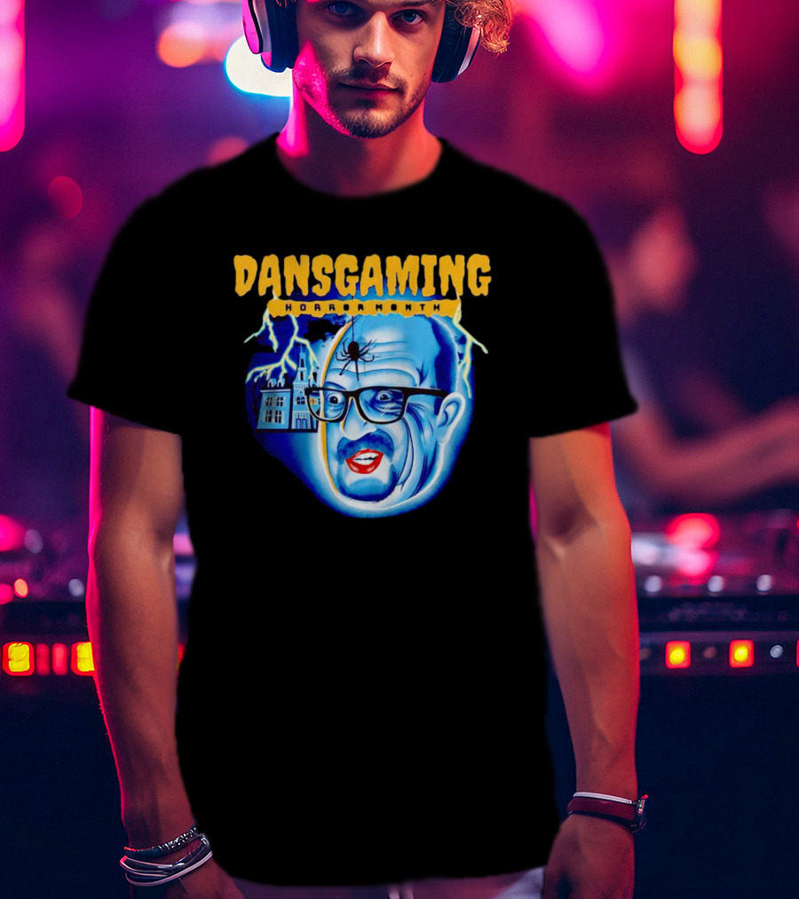 Dansgaming Horror Month Haunted House And Spider T-Shirt
