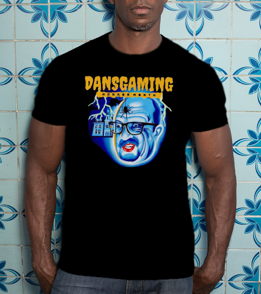 Dansgaming Horror Month Haunted House And Spider T-Shirt