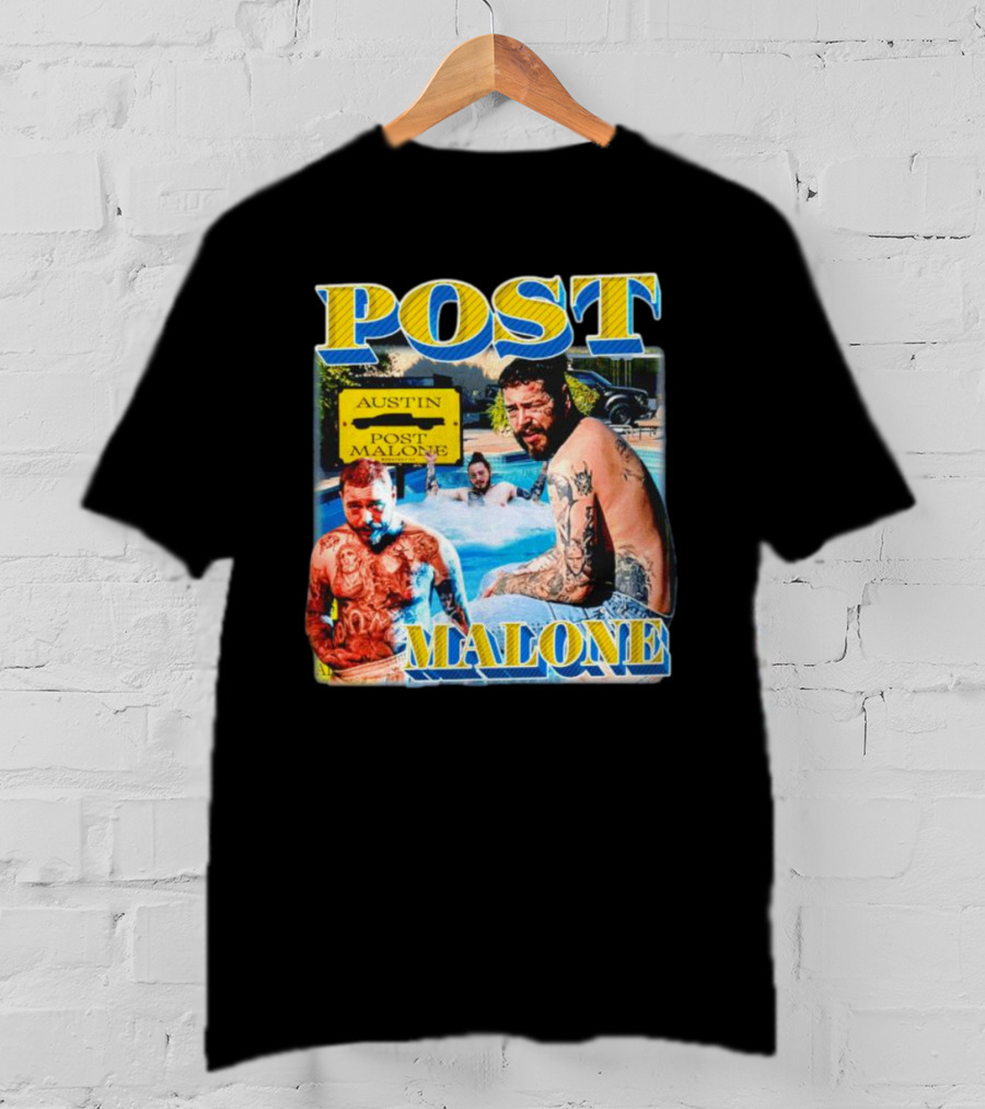 Post Malone Austin Vintage Pool Tattoo T-Shirt