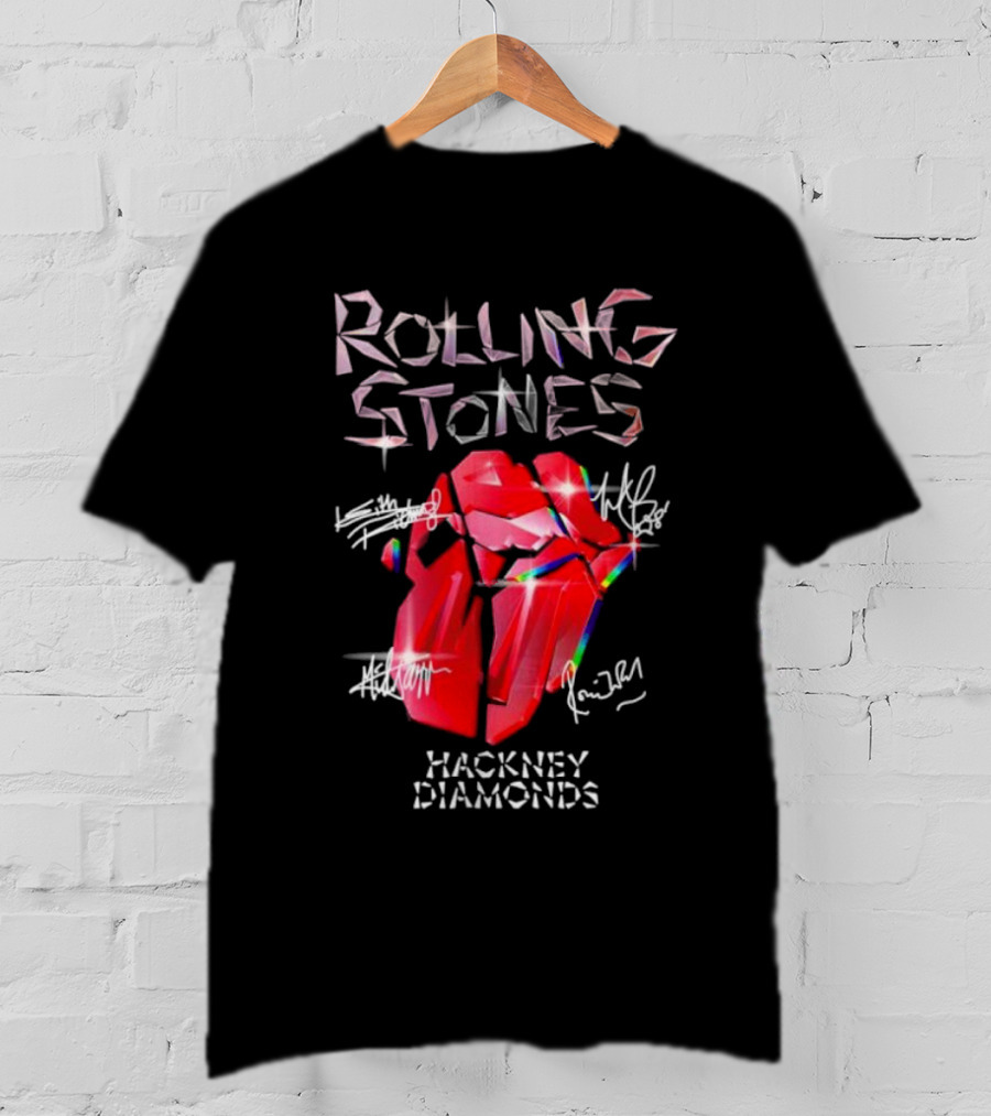 Rolling Stones Hackney Diamonds Signatures Red Tongue T-Shirt