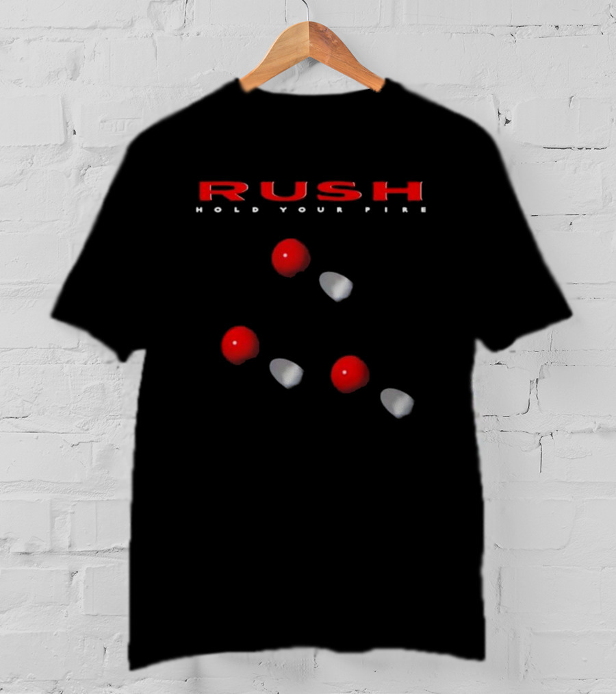 Rush Hold Your Fire Album Inspired Design With Red And White Spheres T-Shirt