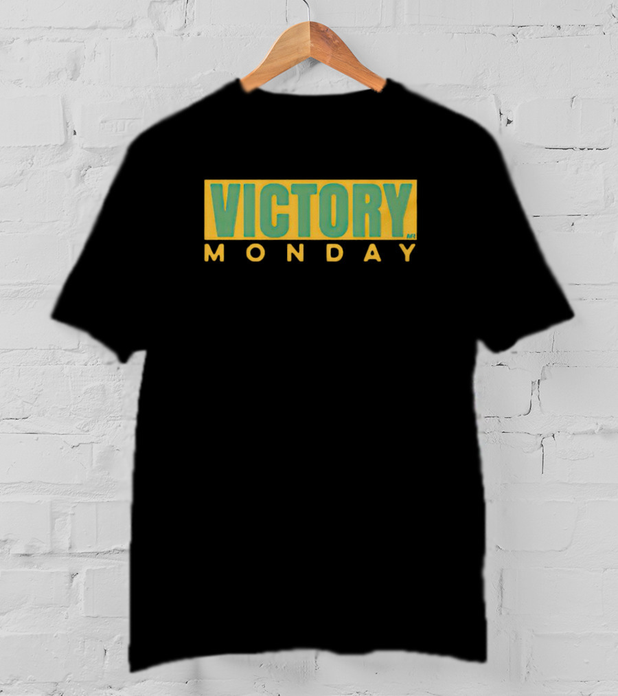 Victory Monday Green And Yellow Football Fan T-Shirt
