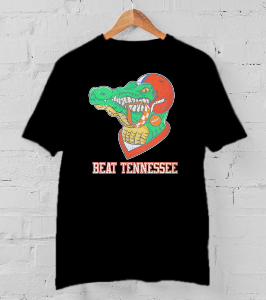 Beat Tennessee Florida Gators Football Smokey Helmet T-Shirt