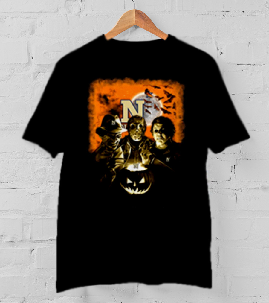 Navy Midshipmen Halloween Freddy Krueger Jason Voorhees Michael Myers Horror Movies T-Shirt