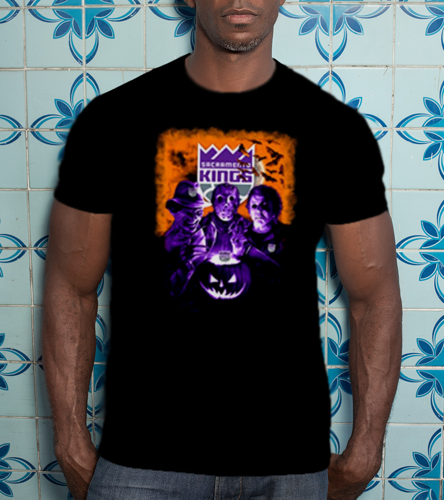 Freddy Krueger Jason Voorhees Michael Myers Sacramento Kings Halloween Horror Movies T-Shirt