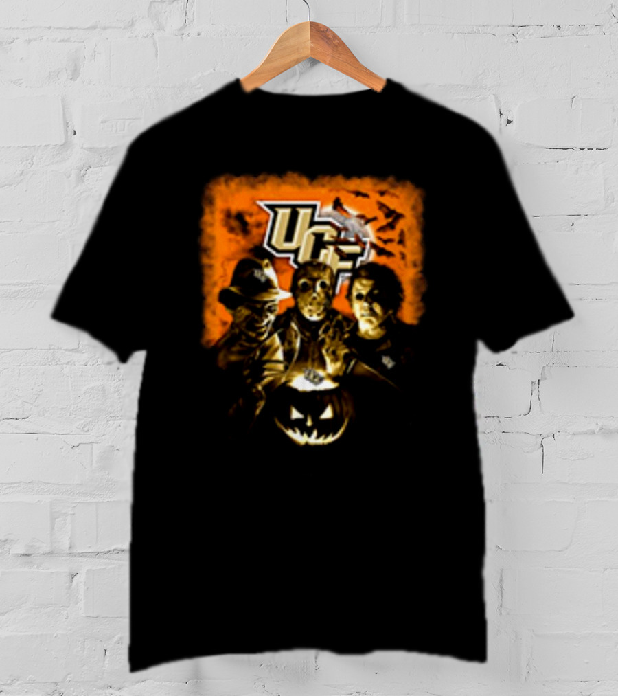 Horror Movies Freddy Krueger Jason Voorhees Michael Myers UCF Knights Halloween T-Shirt