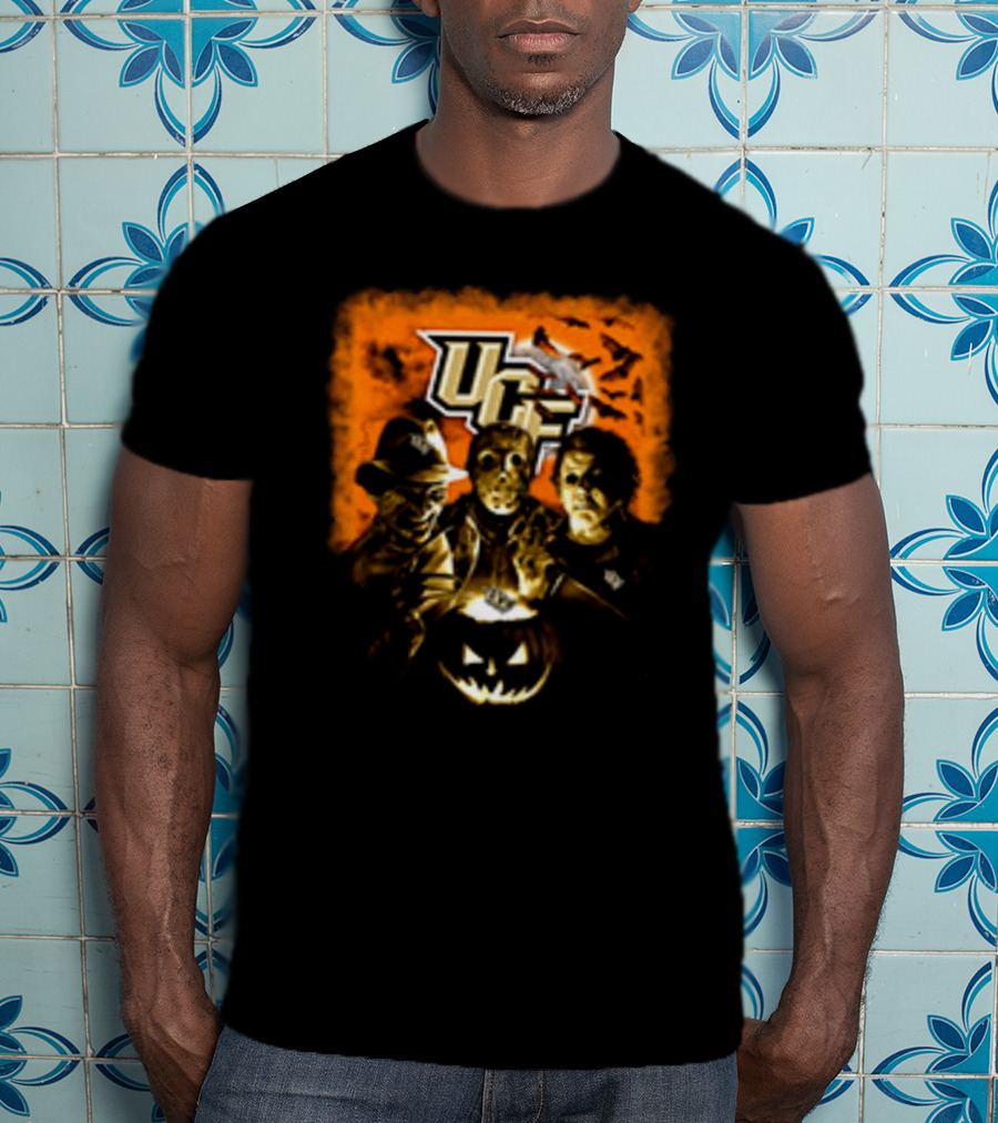 Horror Movies Freddy Krueger Jason Voorhees Michael Myers UCF Knights Halloween T-Shirt