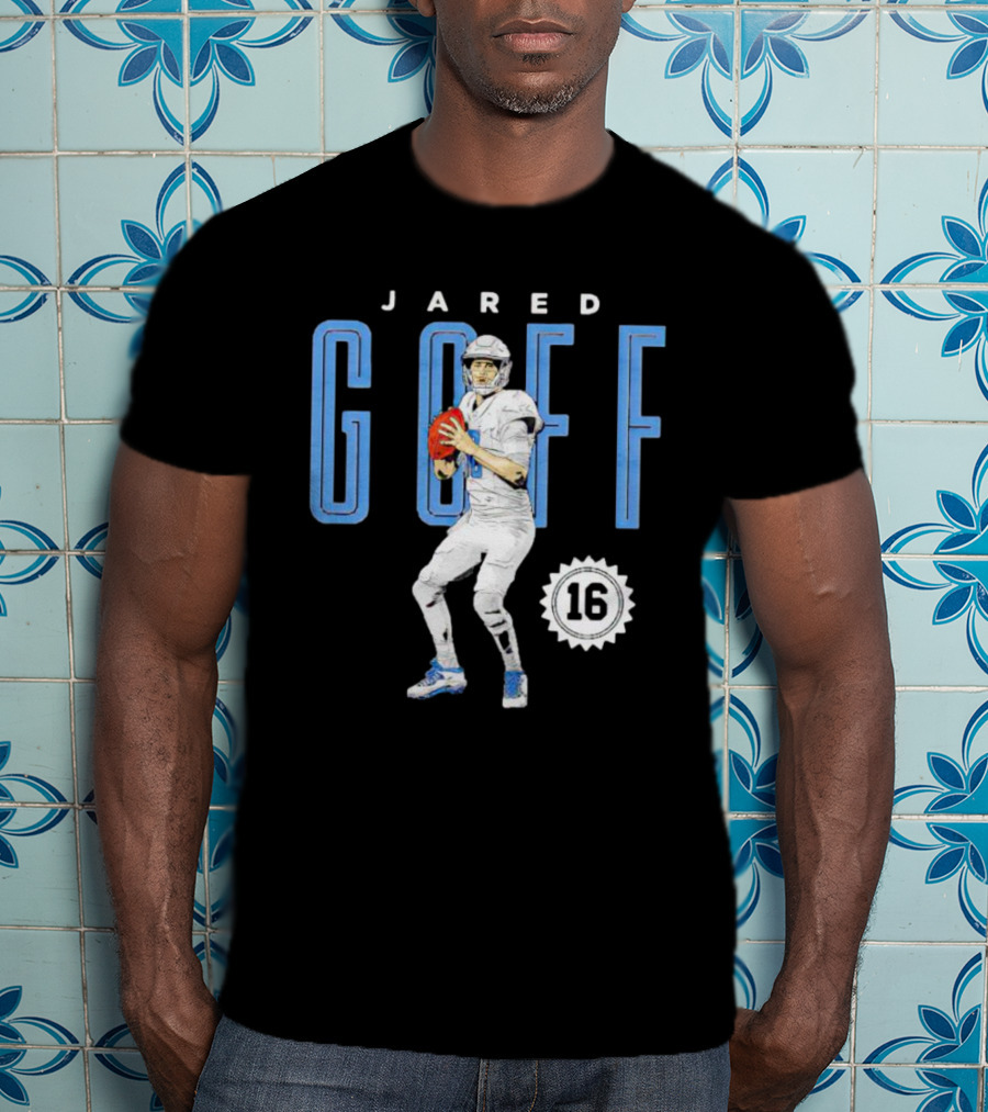 Jared Goff Detroit Lions Number 16 T-Shirt