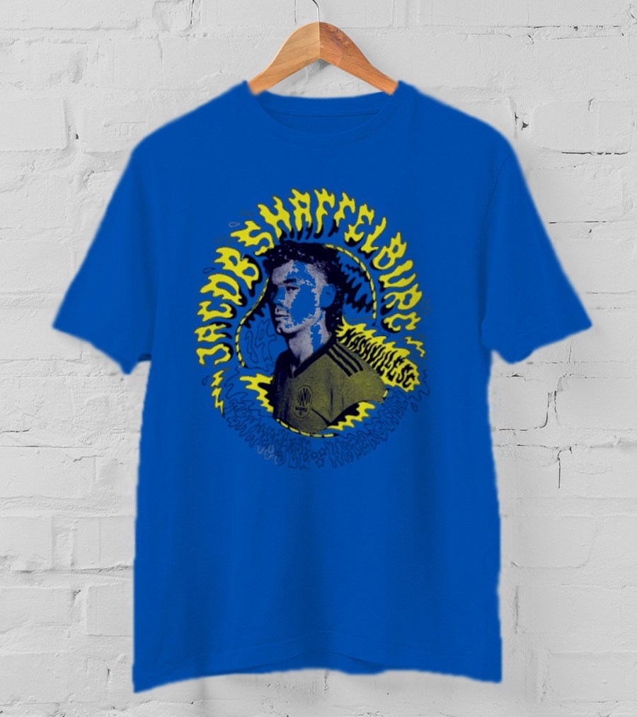 Nashvillesc Jacob Shaffelburg Yellow Lightning Silhouette Tennessee T-Shirt