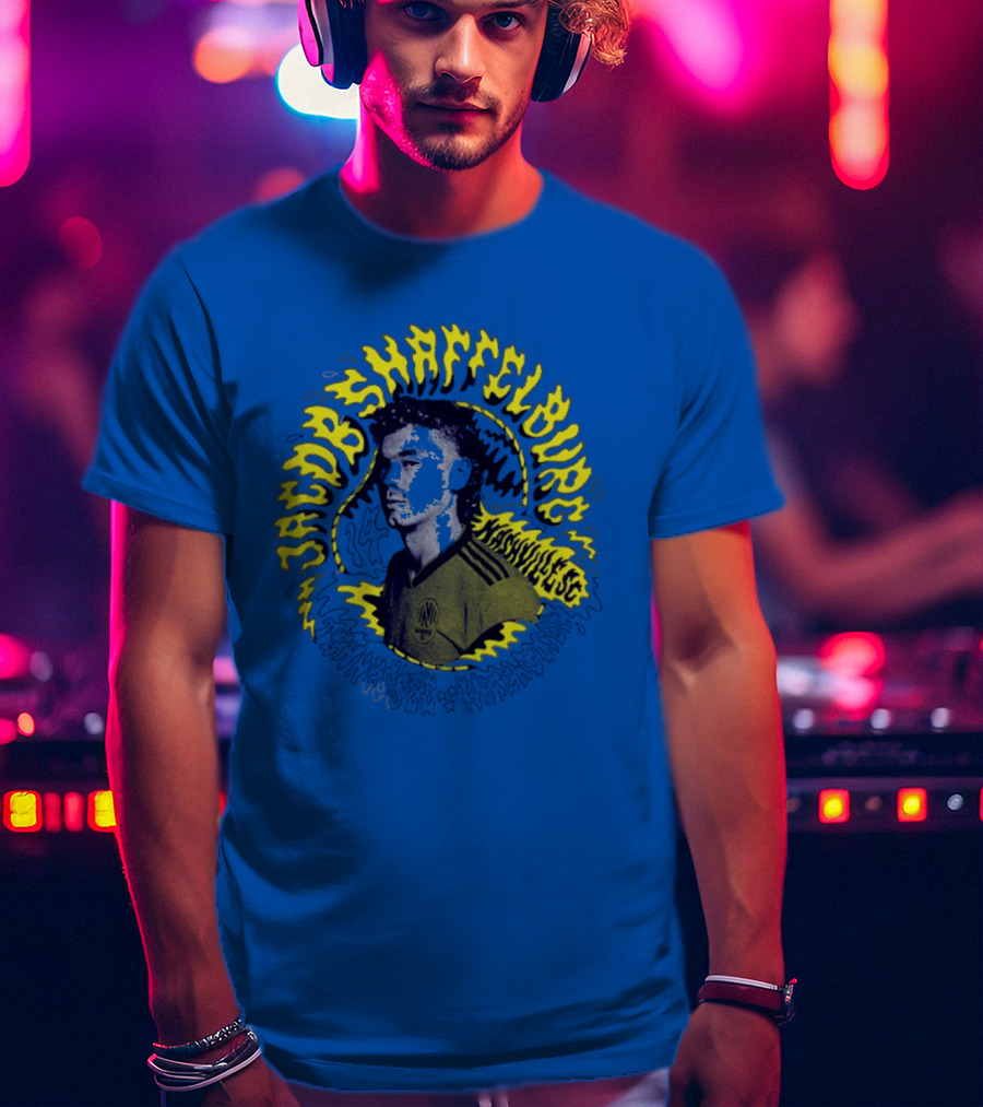 Nashvillesc Jacob Shaffelburg Yellow Lightning Silhouette Tennessee T-Shirt