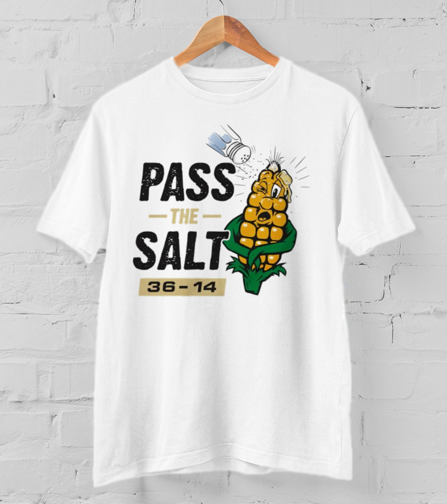 Pass The Salt 36-14 Anti-Nebraska Colorado Corn Husk Visual T-Shirt